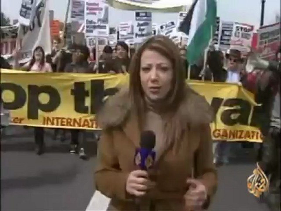 مظاهرات في امريكا احتجاجاعلى الحرب في العراق