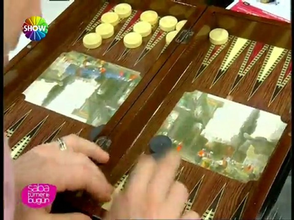 Saba Tümer ve Metin Şentürk'ten tavla şovu