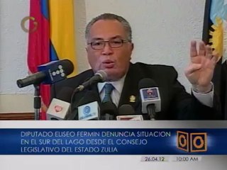 Eliseo Fermín denunció situación en el Sur del Lago