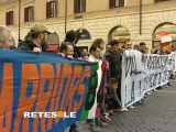 Manifestazione tifosi Virtus Roma basket Tgsport Retesole
