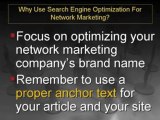 Why Use Search Engine Optimization For Network Marketing?