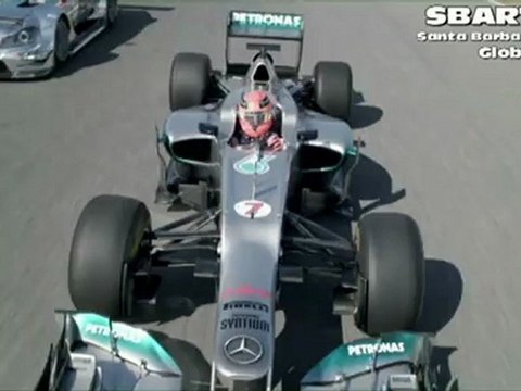 Mercedes-Benz Auto Racing Teams F1 and DTM Duel on Race Track