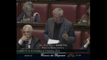 Pierpaolo Baretta - Dichiarazione di voto di sul DEF 2012 (26.04.12)