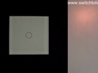 White Glass Panel Touch Dimmer Wall Switch