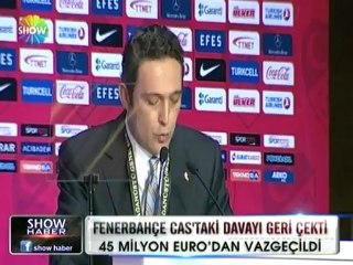 Fenerbahçe CAS’taki davayı geri çekti - 26 nisan 2012