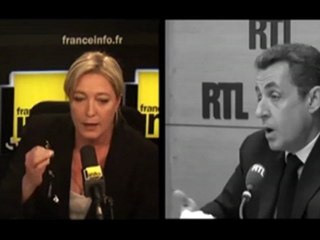 Marine Le Pen accuse Sarkozy de "lui faire les poches"