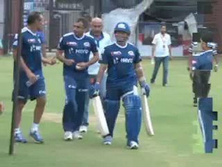 Team Mumbai in practice session in Firozshah Kotla New Delhi 27April