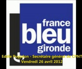 Interview d'Eddie Puyjalon - Radio Bleu Gironde (27/04/2012)