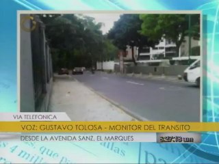 Reporte del tráfico desde la av Sanz del Marqués