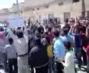 فري برس حلب  منبج مظاهرة جمعة  أتى أمر الله فلا تستعجلوه 27 4 2012 Aleppo