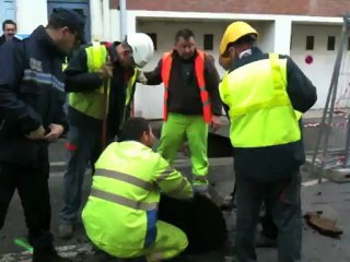 Arras : Un trou de 6 mètres dans le trottoir de la rue aux Ours