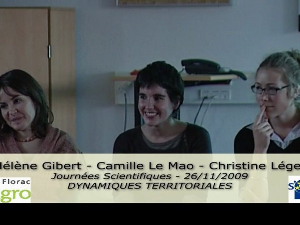 JS 2009 : Hélène Gibert, Christine Léger et Camille Le Mao - Chef de projet territorial en établissement d'enseignement technique agricole