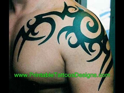 arm and shoulder tribal tattoos