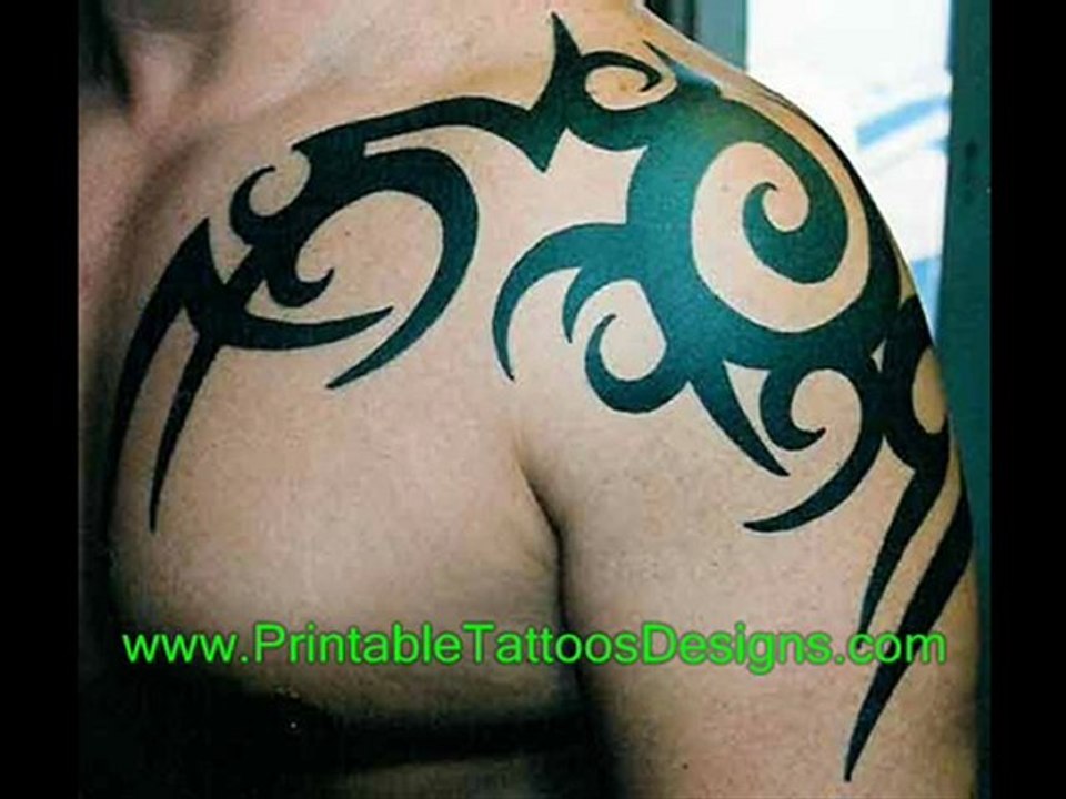 arm and shoulder tribal tattoos