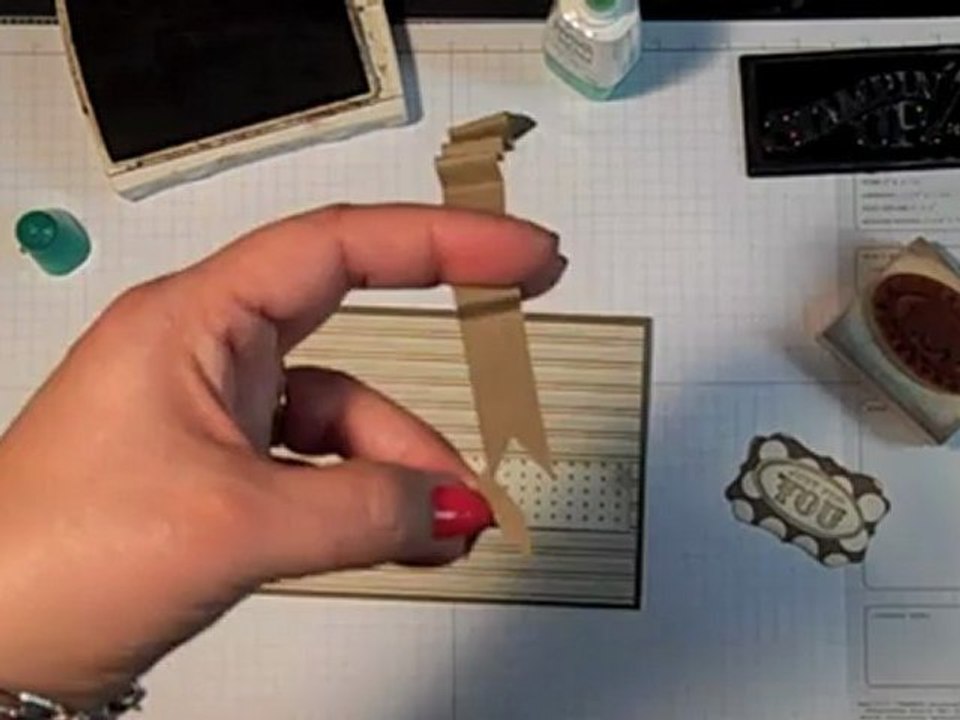 Stampin' Up! Video Tutorial- Masculine Faux Ribbon Technique