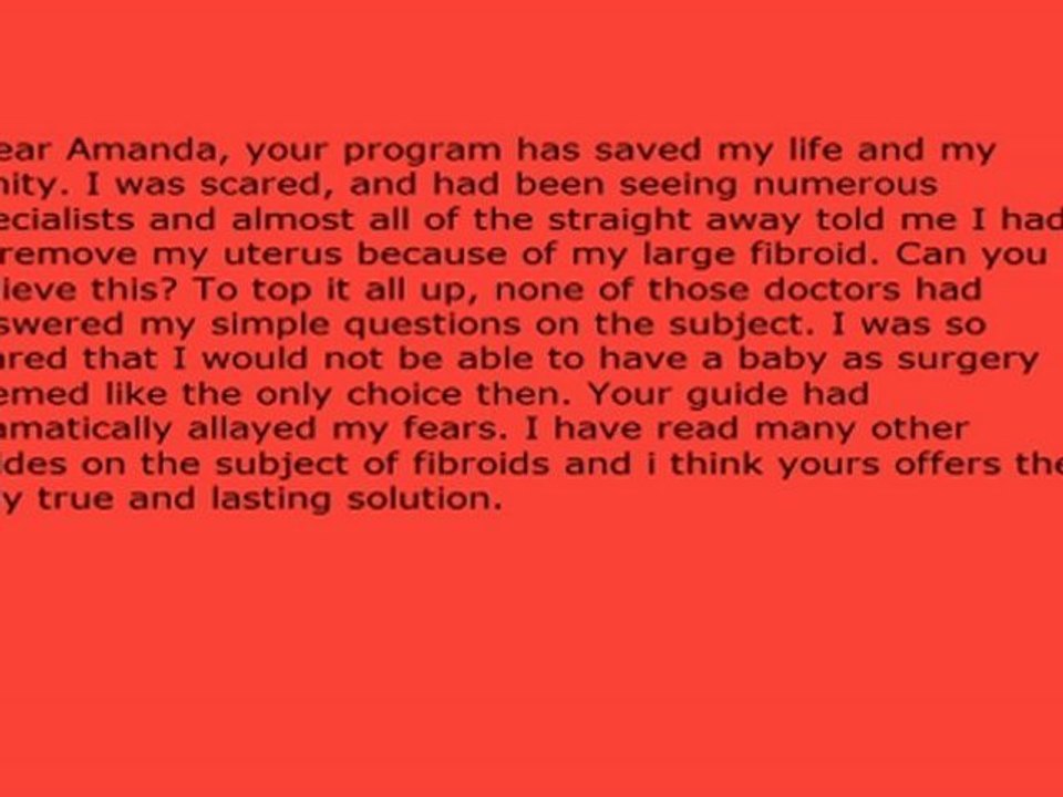 Fibroids Miracle Reviews