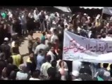 فري برس حمص الرستن مظاهرة حاشدة تنادي بالحرية واسقاط النظام27 4 2012 Homs