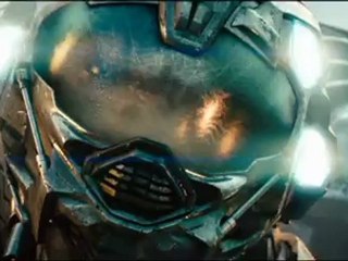 Battleship Mick defends Sam against an alien