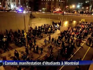 Canada: manifestation étudiante nocturne à Montréal