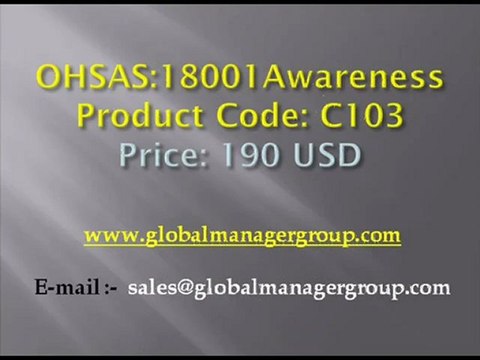 OHSAS 18001 Standard Certification Training