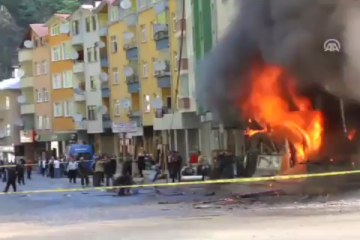 Rize'de yangın