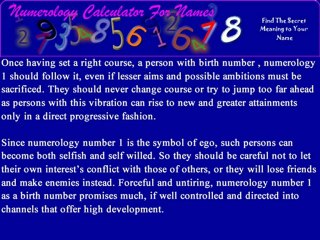Life Path Number 1- Numerology Calculator For Names