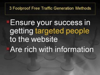 3 Foolproof Free Traffic Generation Methods