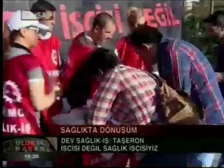 Sağlık Bakanlığı önünde taşeron yasaklansın standımız