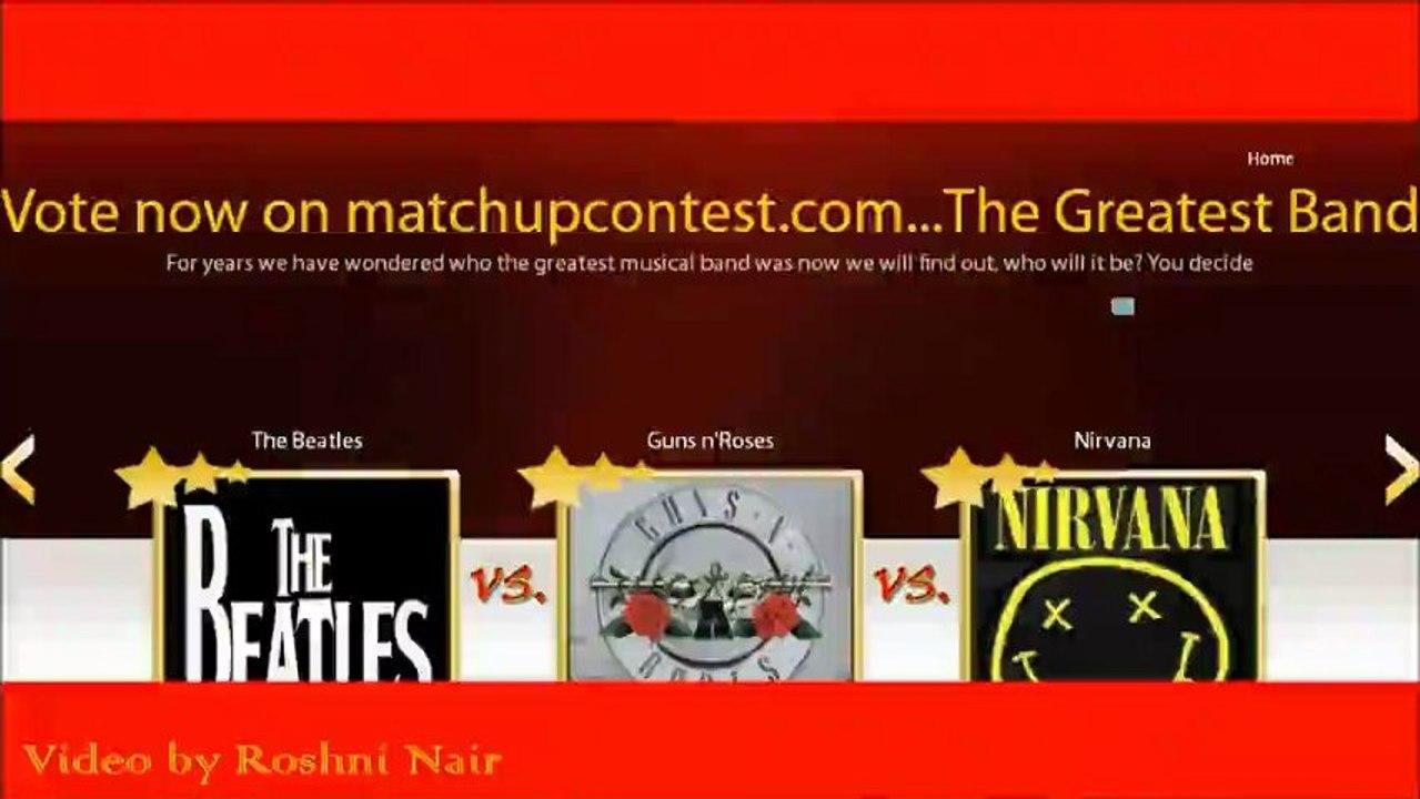 Vote Now - Which is the Best Band of all time Beatles vs Guns'n'Roses vs Nirvana