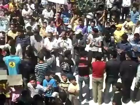 فري برس درعا طفس مظاهرة صباحية نصرة للمدن المحاصرة السبت 28 4 2012 Daraa