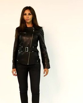 Blouson cuir giorgio karen noir
