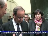 Visite de François Hollande au Mémorial de la Shoah à Paris