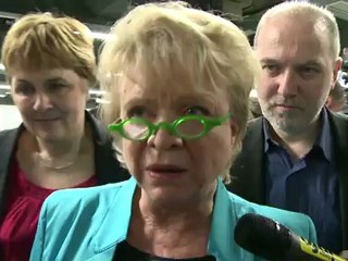 Eva Joly au meeting de Paris Bercy