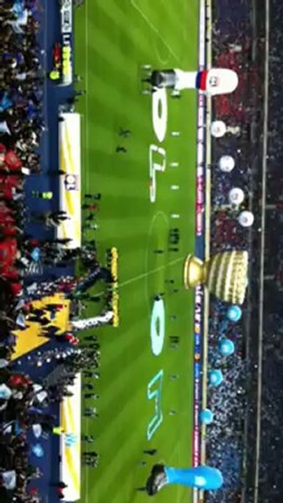 Finale Coupe de la Ligue OL - OM entrée des joueurs