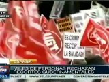 Manifestaciones en España contra recortes sociales