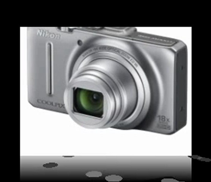 Nikon COOLPIX S9300 16 MP CMOS Digital Camera 18x Zoom NIKKOR ED Glass Lens HD 1080p Video (Silver)