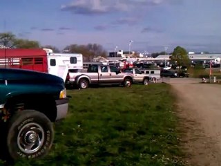 Cyndi Plasch loading horse with plastic bat