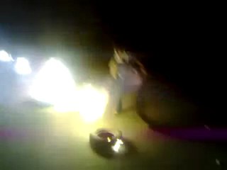 فري برس ريف دمشق مدينة حمورية  احراق الاطارات وقطع الطريق  29 4 2012 Damascus