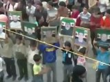 فري برس درعا بصرى الشام مظاهرة رائعة في ذكرى مجزرة صيدا 29 4 2012 Daraa