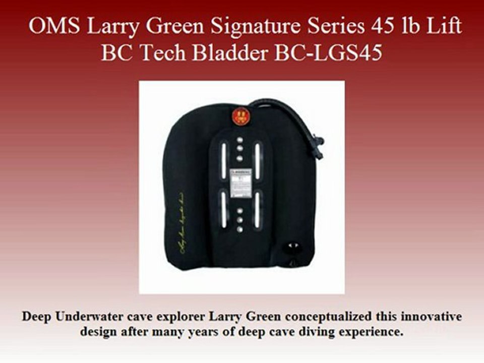Scuba Diving, OMS Larry Green Signature Series 45 lb Lift BC Tech Bladder BC-LGS45