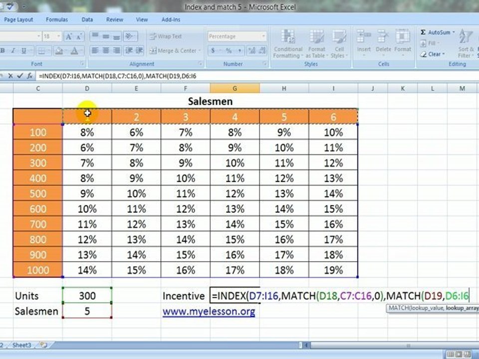 Index And Match 5 - 2 Way Lookup  (English)