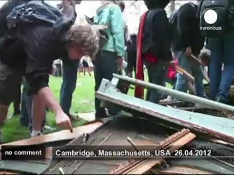 MIT's traditional 'flying piano' - no comment