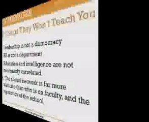 Missing Business School Lessons: 10 Things They Won't Teach You in Business School