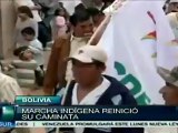 Siguen marcha indígena y paro de médicos en Bolivia