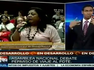 Asamblea Nacional debate permiso al presidente Chávez
