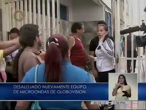Desalojan a equipo microondas de Globovisión de La Planta
