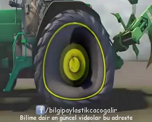 Değişik bir traktör lastiği