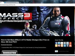 Mass Effect 3 AT12 Raider Shotgun DLC Free Xbox 360 - PS3