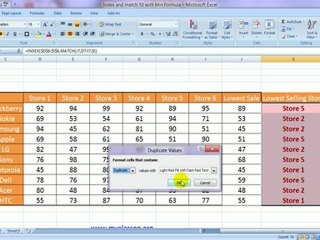 Index And Match -10 - With Min Formula Lookup The Lowest Value (Hindi)