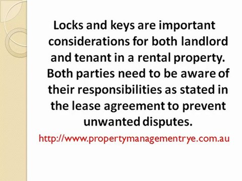 Tenant and Landlord Responsibilities on Locks and keys